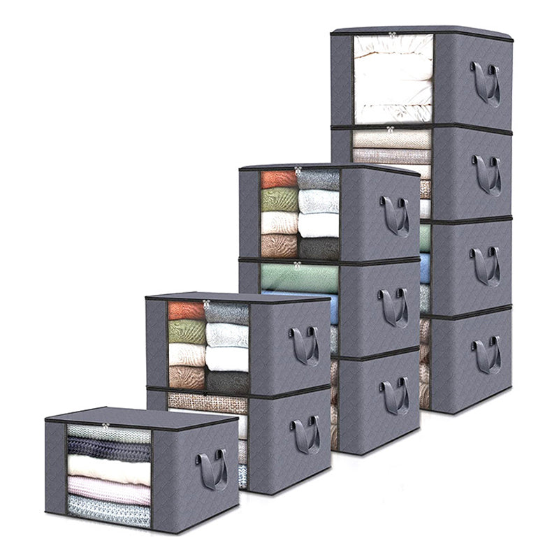 10PCS 35L 50x35x20CM Under Bed Non-woven Container Bin Blanket Quilts Storage Bag 10PCS 35L 50x35x20CM Under Bed Non-woven Container Bin Blanket Quilts Storage Bag